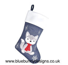 Load image into Gallery viewer, Deluxe Plush Knitted Fox Christmas Stocking (Personalised)