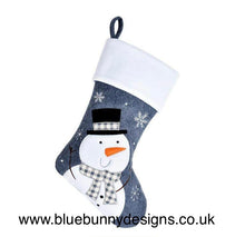 Load image into Gallery viewer, Personalised Deluxe Plush Charcoal Christmas Stocking