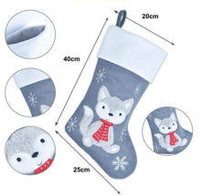 Load image into Gallery viewer, Deluxe Plush Knitted Fox Christmas Stocking (Personalised)