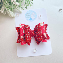 Load image into Gallery viewer, Santa Glitter Bow