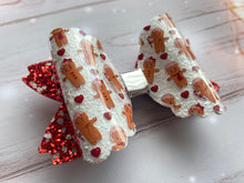 Load image into Gallery viewer, Clear Gingerbread Bow