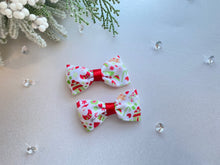 Load image into Gallery viewer, Christmas Pigtail Bows (set of 2 bows)
