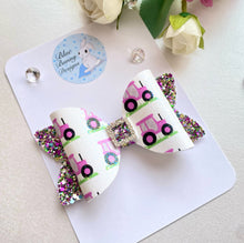 Load image into Gallery viewer, Pink Tractor Bow