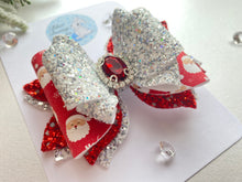 Load image into Gallery viewer, All that Glitters Santa Bow