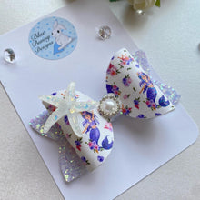 Load image into Gallery viewer, Mermaid Starfish Canvas Bow