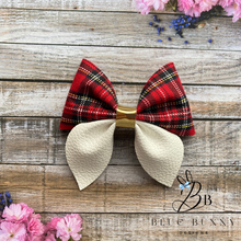 Load image into Gallery viewer, Red Tartan Pinch Bow