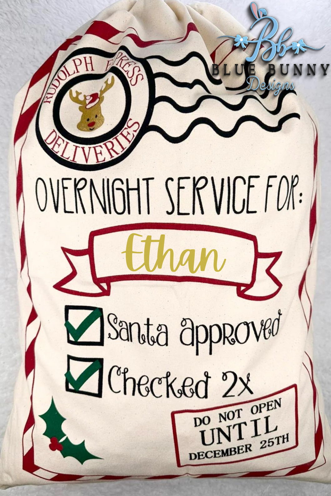 Rudolph Express Santa Sack