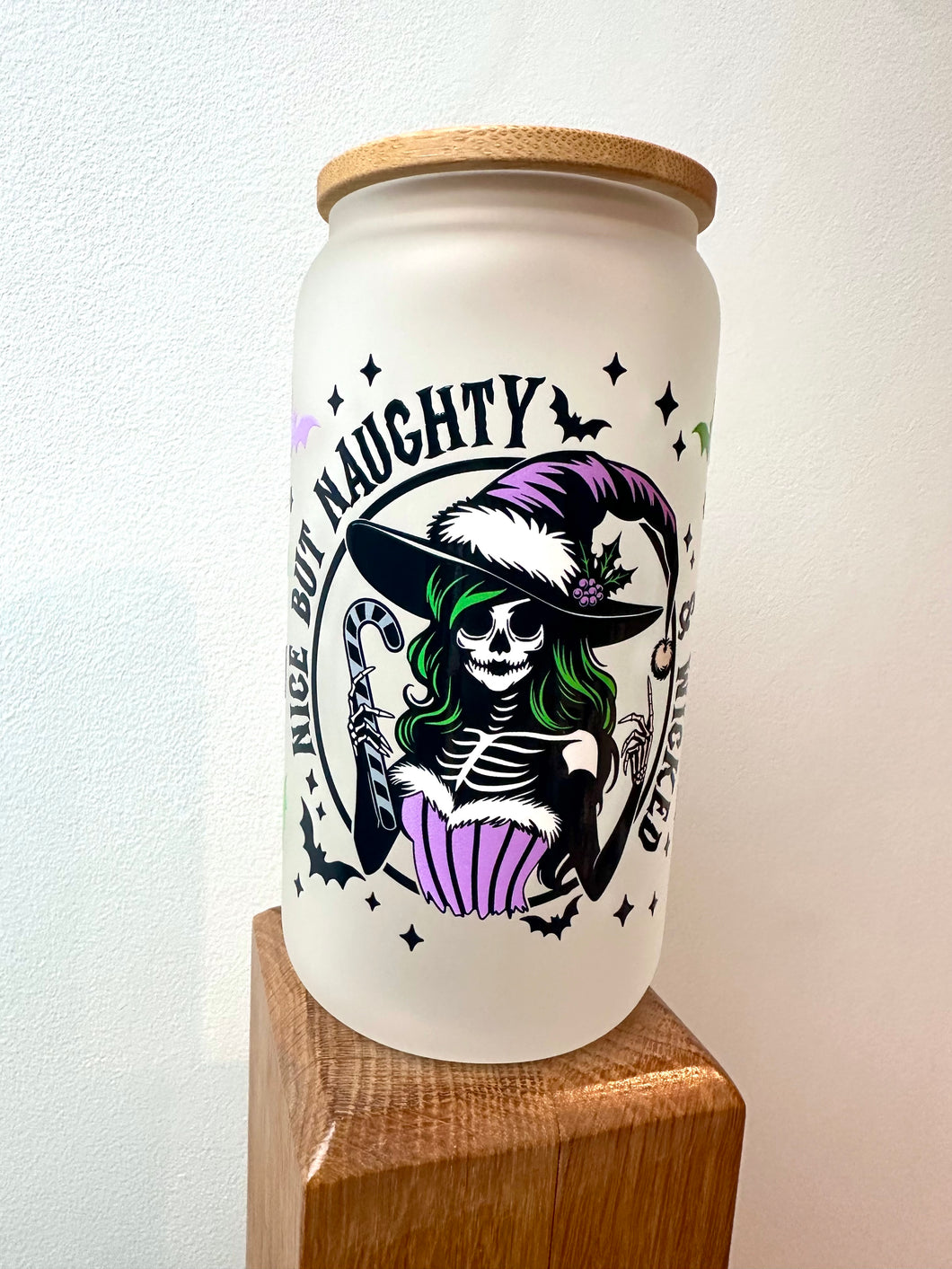 Nice but Naughty and Wicked Glass Libby Can