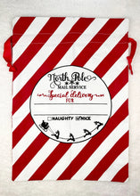 Load image into Gallery viewer, Candy Cane Santa Sack

