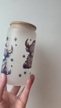 Load and play video in Gallery viewer, Highland Cow Christmas Libby Glass Can
