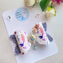 Load image into Gallery viewer, Pink Mermaid Canvas Bow

