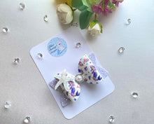Load image into Gallery viewer, Mermaid Starfish Canvas Bow
