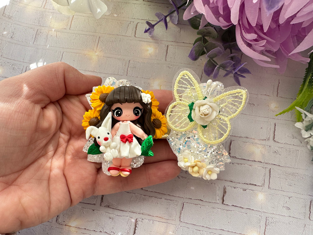 Sunflowers and Butterflies Bow