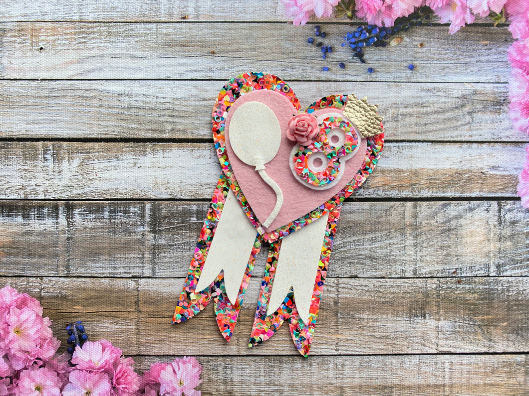 Heart Shape Rosette Badge