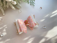Load image into Gallery viewer, Pink Gingerbread Delight Bow
