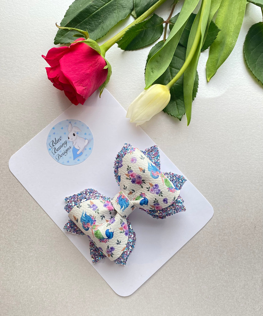Mermaid Glitter Bow