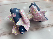 Load image into Gallery viewer, Navy and Pink Fairy Bow
