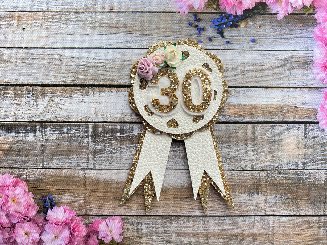 Dainty Hearts Rosette Badge