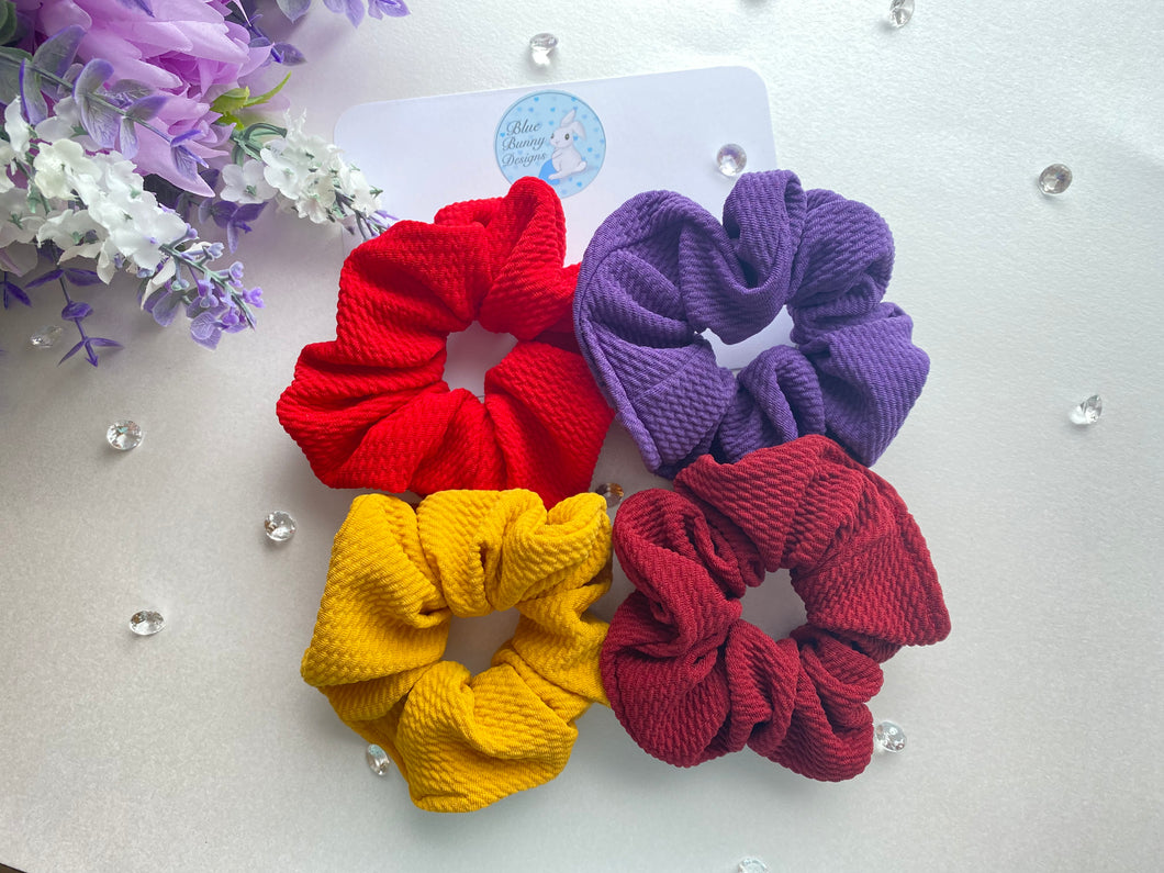 Solid colour scrunchies