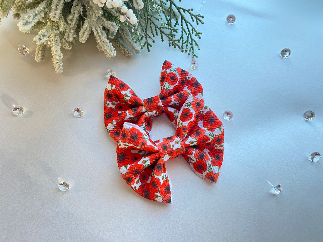 Poppy Fabric Bow