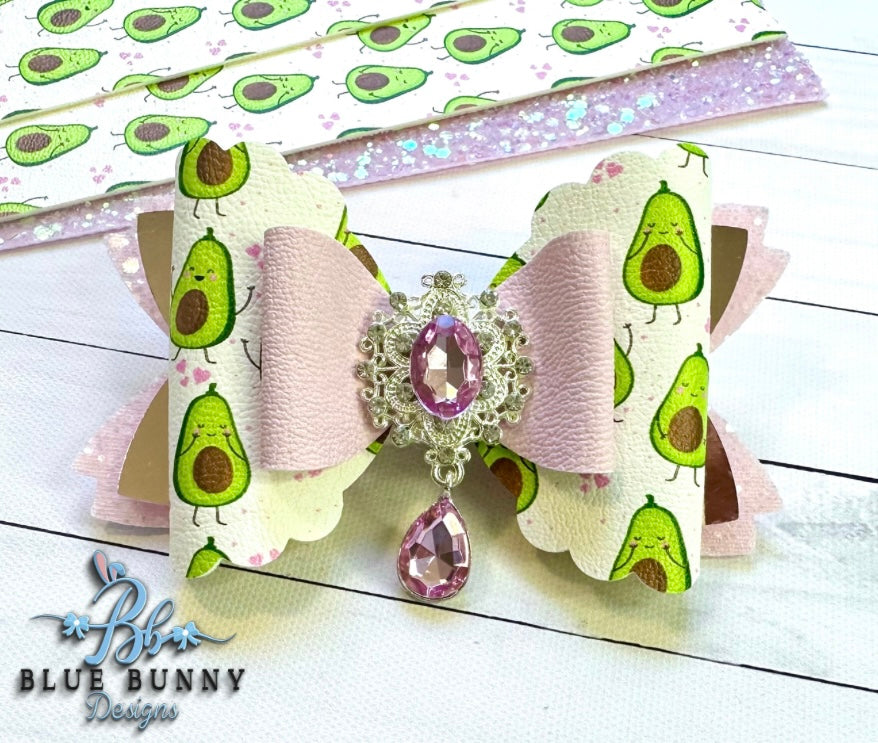 Cute Pink Avocado Bow